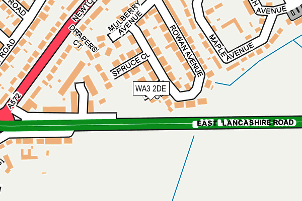 WA3 2DE map - OS OpenMap – Local (Ordnance Survey) WA3 2DE map - OS OpenMap – Local (Ordnance Survey)