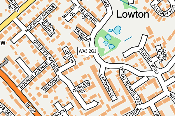 WA3 2GJ map - OS OpenMap – Local (Ordnance Survey) WA3 2GJ map - OS OpenMap – Local (Ordnance Survey)