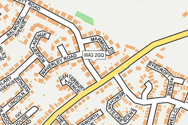 WA3 2GQ map - OS OpenMap – Local (Ordnance Survey) WA3 2GQ map - OS OpenMap – Local (Ordnance Survey)