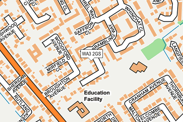 WA3 2GS map - OS OpenMap – Local (Ordnance Survey) WA3 2GS map - OS OpenMap – Local (Ordnance Survey)