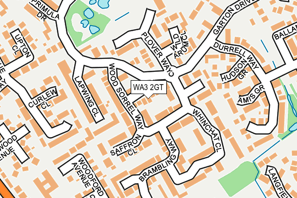 WA3 2GT map - OS OpenMap – Local (Ordnance Survey) WA3 2GT map - OS OpenMap – Local (Ordnance Survey)