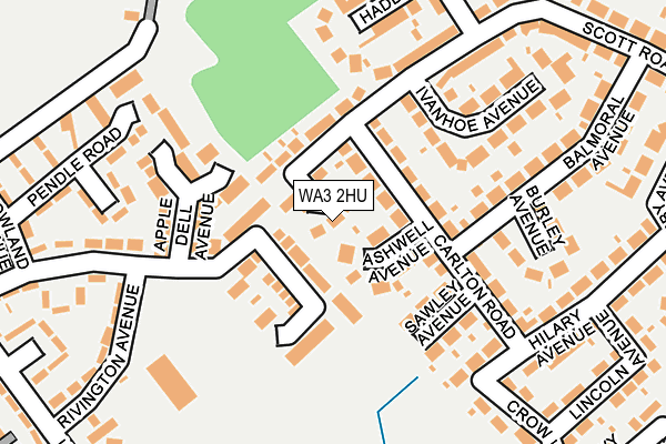 WA3 2HU map - OS OpenMap – Local (Ordnance Survey) WA3 2HU map - OS OpenMap – Local (Ordnance Survey)