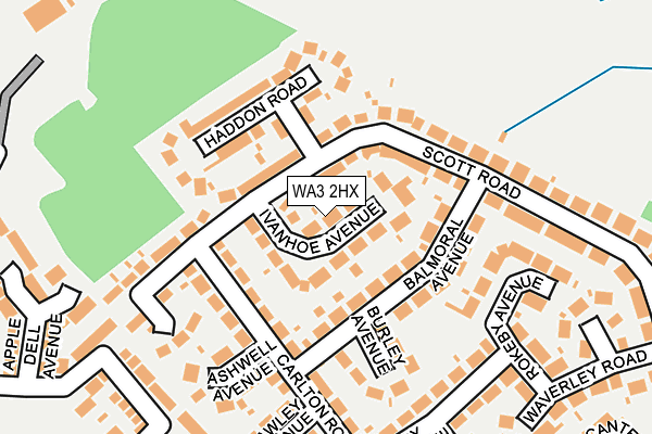 WA3 2HX map - OS OpenMap – Local (Ordnance Survey) WA3 2HX map - OS OpenMap – Local (Ordnance Survey)