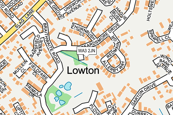 WA3 2JN map - OS OpenMap – Local (Ordnance Survey) WA3 2JN map - OS OpenMap – Local (Ordnance Survey)