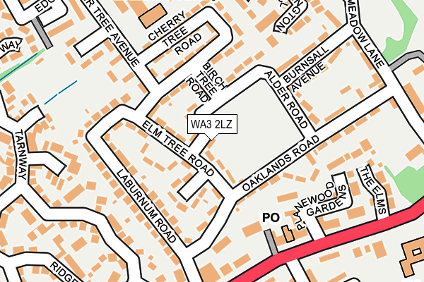 WA3 2LZ map - OS OpenMap – Local (Ordnance Survey) WA3 2LZ map - OS OpenMap – Local (Ordnance Survey)