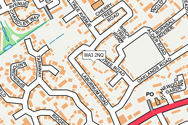 WA3 2NQ map - OS OpenMap – Local (Ordnance Survey) WA3 2NQ map - OS OpenMap – Local (Ordnance Survey)