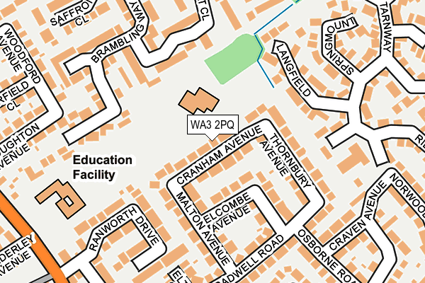 WA3 2PQ map - OS OpenMap – Local (Ordnance Survey) WA3 2PQ map - OS OpenMap – Local (Ordnance Survey)