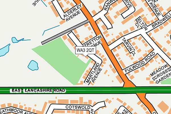 WA3 2QT map - OS OpenMap – Local (Ordnance Survey) WA3 2QT map - OS OpenMap – Local (Ordnance Survey)