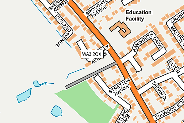 WA3 2QX map - OS OpenMap – Local (Ordnance Survey) WA3 2QX map - OS OpenMap – Local (Ordnance Survey)