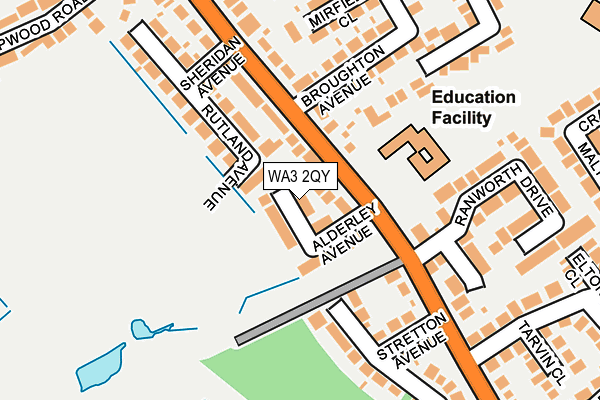 WA3 2QY map - OS OpenMap – Local (Ordnance Survey) WA3 2QY map - OS OpenMap – Local (Ordnance Survey)