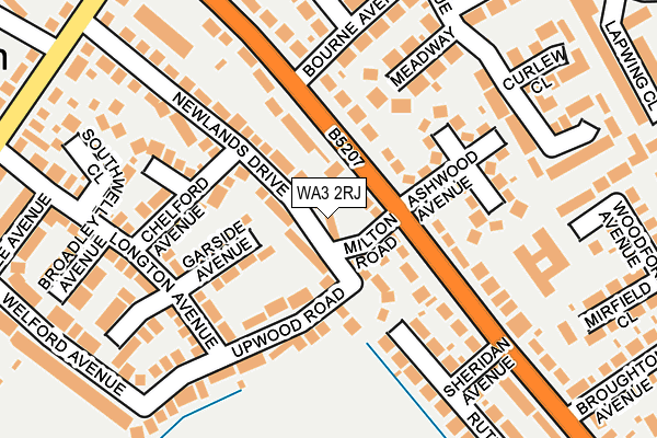 WA3 2RJ map - OS OpenMap – Local (Ordnance Survey) WA3 2RJ map - OS OpenMap – Local (Ordnance Survey)
