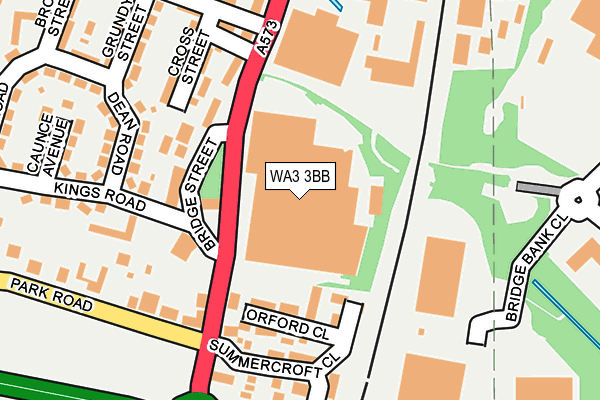 WA3 3BB map - OS OpenMap – Local (Ordnance Survey) WA3 3BB map - OS OpenMap – Local (Ordnance Survey)