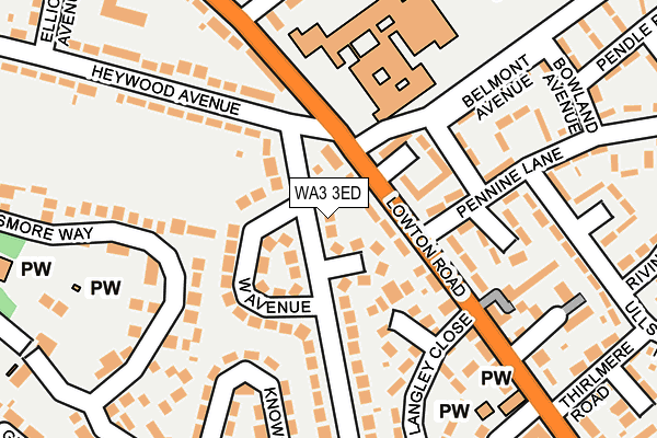 WA3 3ED map - OS OpenMap – Local (Ordnance Survey) WA3 3ED map - OS OpenMap – Local (Ordnance Survey)