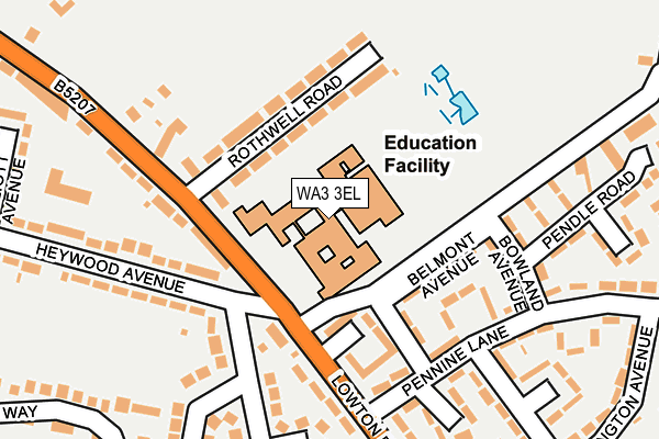 WA3 3EL map - OS OpenMap – Local (Ordnance Survey) WA3 3EL map - OS OpenMap – Local (Ordnance Survey)