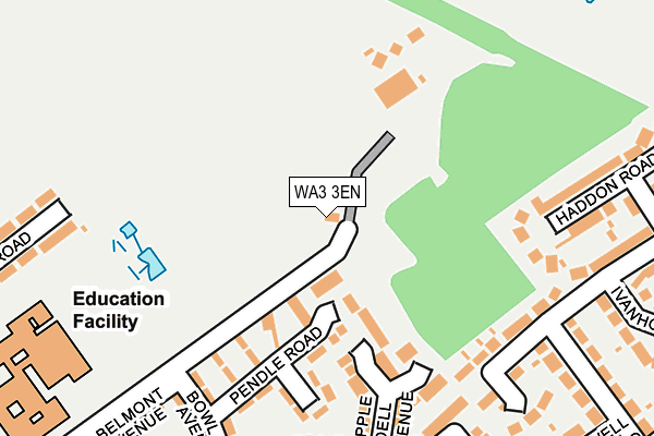 WA3 3EN map - OS OpenMap – Local (Ordnance Survey) WA3 3EN map - OS OpenMap – Local (Ordnance Survey)