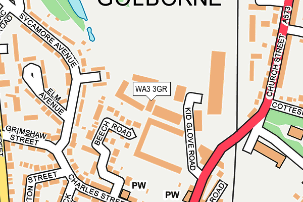 WA3 3GR map - OS OpenMap – Local (Ordnance Survey) WA3 3GR map - OS OpenMap – Local (Ordnance Survey)
