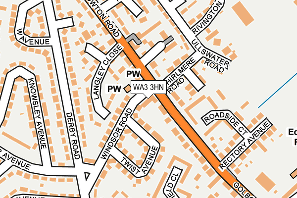 WA3 3HN map - OS OpenMap – Local (Ordnance Survey) WA3 3HN map - OS OpenMap – Local (Ordnance Survey)