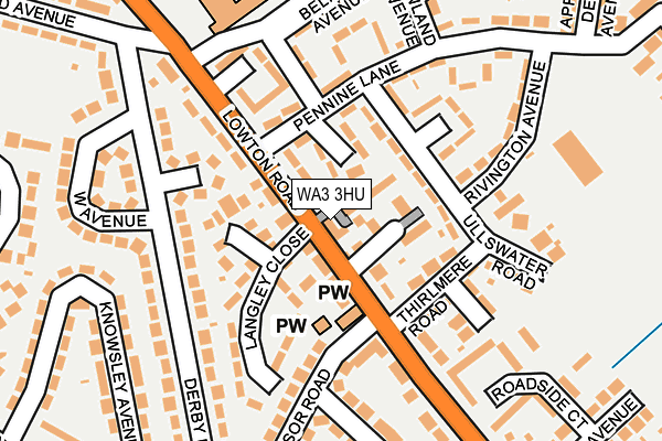 WA3 3HU map - OS OpenMap – Local (Ordnance Survey) WA3 3HU map - OS OpenMap – Local (Ordnance Survey)