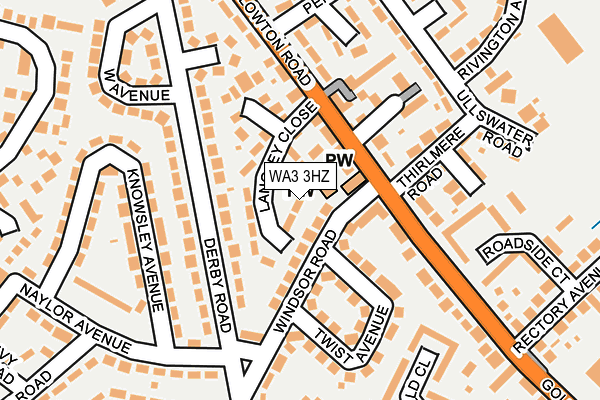 WA3 3HZ map - OS OpenMap – Local (Ordnance Survey) WA3 3HZ map - OS OpenMap – Local (Ordnance Survey)