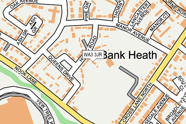 WA3 3JR map - OS OpenMap – Local (Ordnance Survey) WA3 3JR map - OS OpenMap – Local (Ordnance Survey)