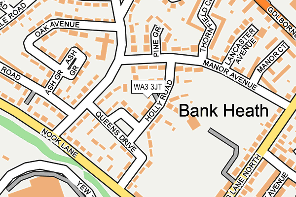 WA3 3JT map - OS OpenMap – Local (Ordnance Survey) WA3 3JT map - OS OpenMap – Local (Ordnance Survey)