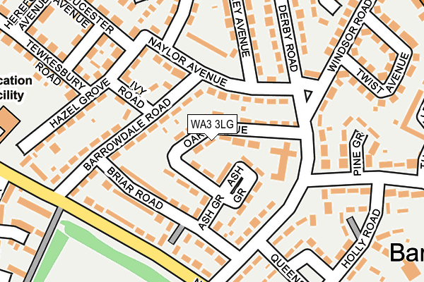 WA3 3LG map - OS OpenMap – Local (Ordnance Survey) WA3 3LG map - OS OpenMap – Local (Ordnance Survey)