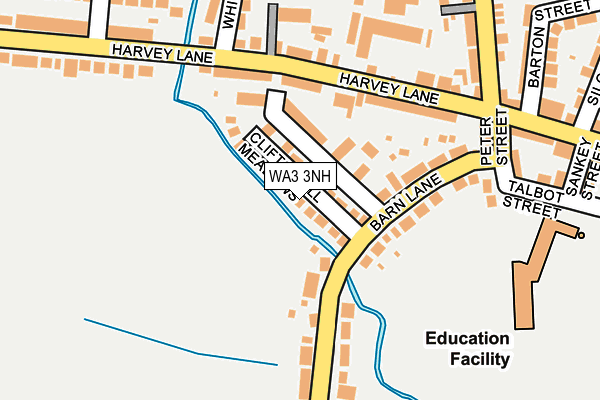 WA3 3NH map - OS OpenMap – Local (Ordnance Survey) WA3 3NH map - OS OpenMap – Local (Ordnance Survey)
