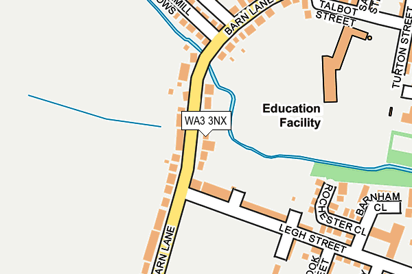 WA3 3NX map - OS OpenMap – Local (Ordnance Survey) WA3 3NX map - OS OpenMap – Local (Ordnance Survey)