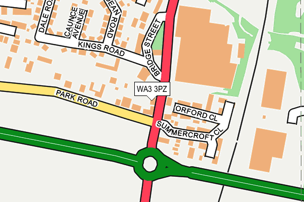 WA3 3PZ map - OS OpenMap – Local (Ordnance Survey) WA3 3PZ map - OS OpenMap – Local (Ordnance Survey)