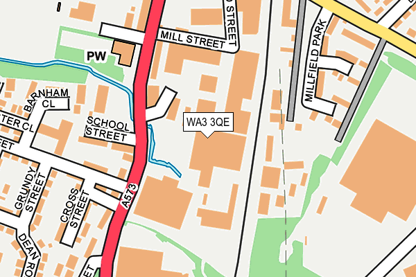 WA3 3QE map - OS OpenMap – Local (Ordnance Survey) WA3 3QE map - OS OpenMap – Local (Ordnance Survey)