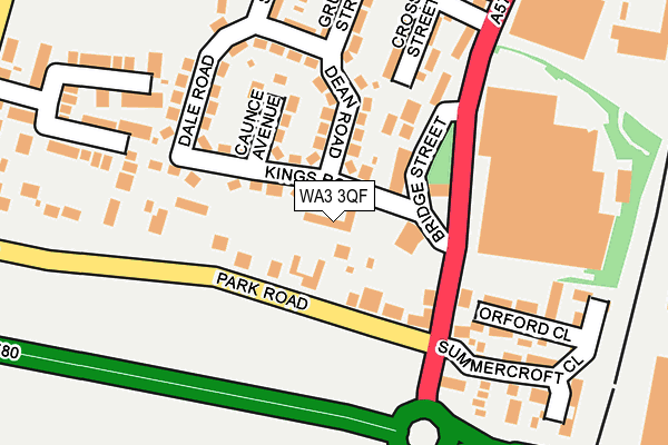 WA3 3QF map - OS OpenMap – Local (Ordnance Survey) WA3 3QF map - OS OpenMap – Local (Ordnance Survey)