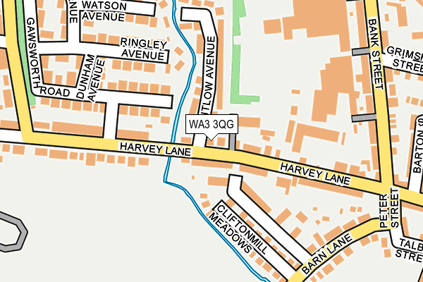 WA3 3QG map - OS OpenMap – Local (Ordnance Survey) WA3 3QG map - OS OpenMap – Local (Ordnance Survey)