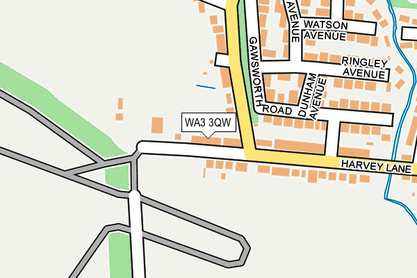 WA3 3QW map - OS OpenMap – Local (Ordnance Survey) WA3 3QW map - OS OpenMap – Local (Ordnance Survey)
