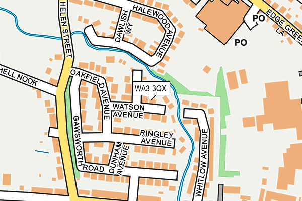 WA3 3QX map - OS OpenMap – Local (Ordnance Survey) WA3 3QX map - OS OpenMap – Local (Ordnance Survey)