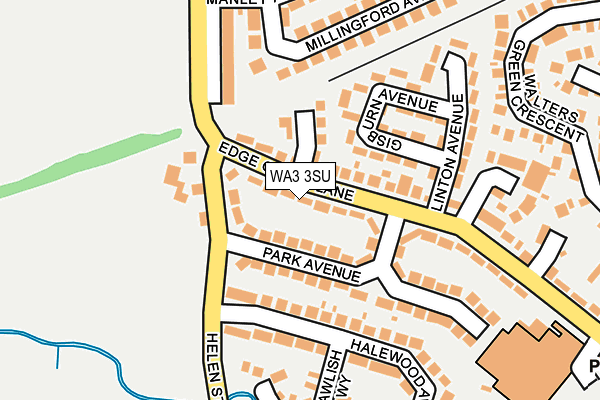 WA3 3SU map - OS OpenMap – Local (Ordnance Survey) WA3 3SU map - OS OpenMap – Local (Ordnance Survey)