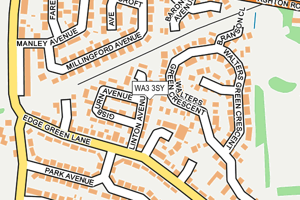 WA3 3SY map - OS OpenMap – Local (Ordnance Survey) WA3 3SY map - OS OpenMap – Local (Ordnance Survey)