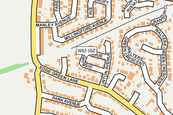 WA3 3SZ map - OS OpenMap – Local (Ordnance Survey) WA3 3SZ map - OS OpenMap – Local (Ordnance Survey)