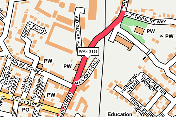 WA3 3TG map - OS OpenMap – Local (Ordnance Survey) WA3 3TG map - OS OpenMap – Local (Ordnance Survey)