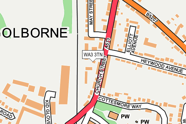 WA3 3TN map - OS OpenMap – Local (Ordnance Survey) WA3 3TN map - OS OpenMap – Local (Ordnance Survey)