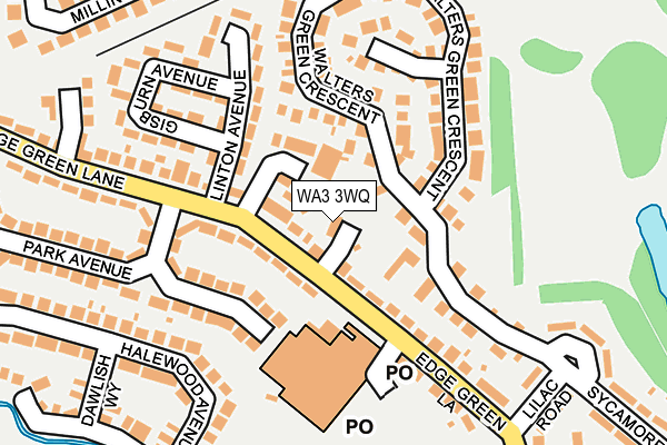 WA3 3WQ map - OS OpenMap – Local (Ordnance Survey) WA3 3WQ map - OS OpenMap – Local (Ordnance Survey)