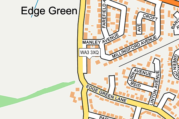 WA3 3XQ map - OS OpenMap – Local (Ordnance Survey) WA3 3XQ map - OS OpenMap – Local (Ordnance Survey)