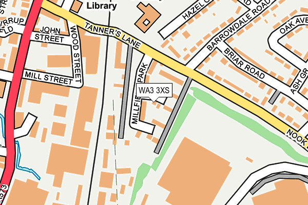 WA3 3XS map - OS OpenMap – Local (Ordnance Survey) WA3 3XS map - OS OpenMap – Local (Ordnance Survey)