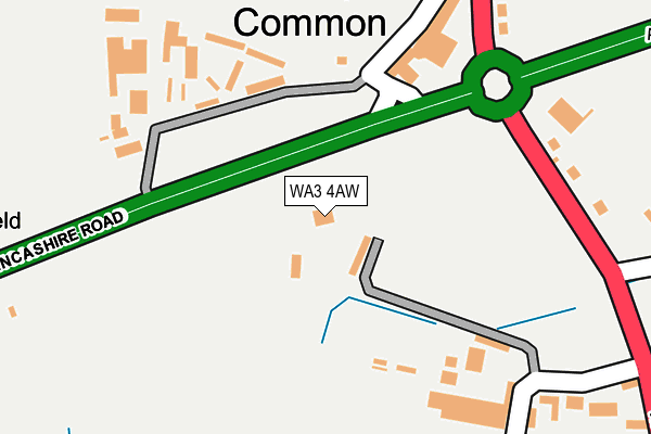 WA3 4AW map - OS OpenMap – Local (Ordnance Survey) WA3 4AW map - OS OpenMap – Local (Ordnance Survey)