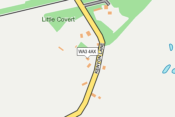 WA3 4AX map - OS OpenMap – Local (Ordnance Survey) WA3 4AX map - OS OpenMap – Local (Ordnance Survey)