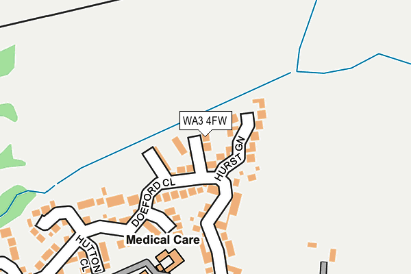 WA3 4FW map - OS OpenMap – Local (Ordnance Survey) WA3 4FW map - OS OpenMap – Local (Ordnance Survey)