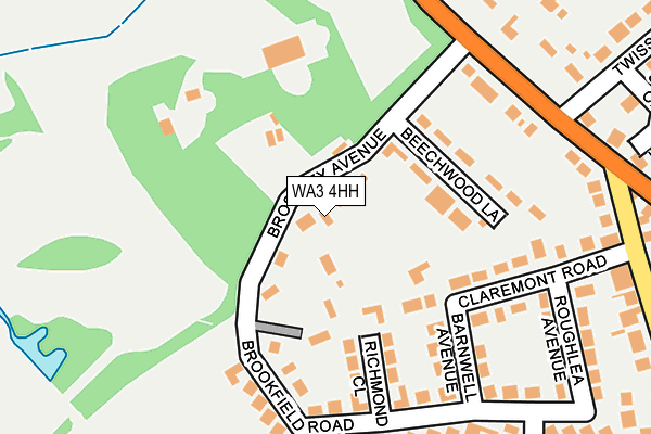 WA3 4HH map - OS OpenMap – Local (Ordnance Survey) WA3 4HH map - OS OpenMap – Local (Ordnance Survey)