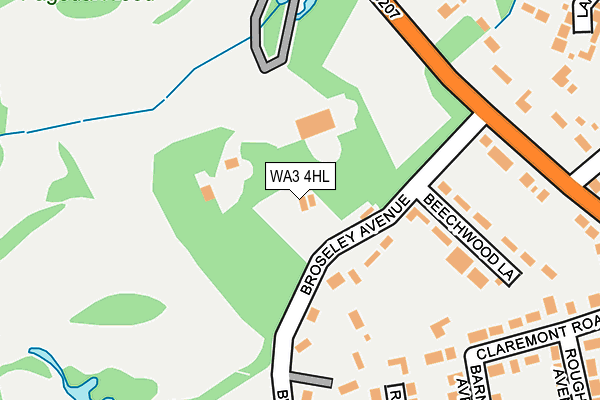 WA3 4HL map - OS OpenMap – Local (Ordnance Survey) WA3 4HL map - OS OpenMap – Local (Ordnance Survey)