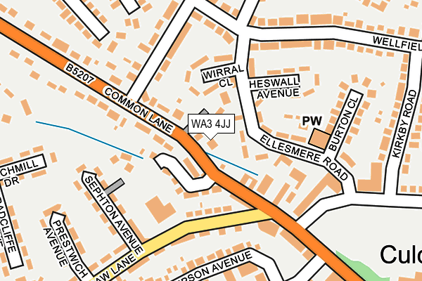 WA3 4JJ map - OS OpenMap – Local (Ordnance Survey) WA3 4JJ map - OS OpenMap – Local (Ordnance Survey)