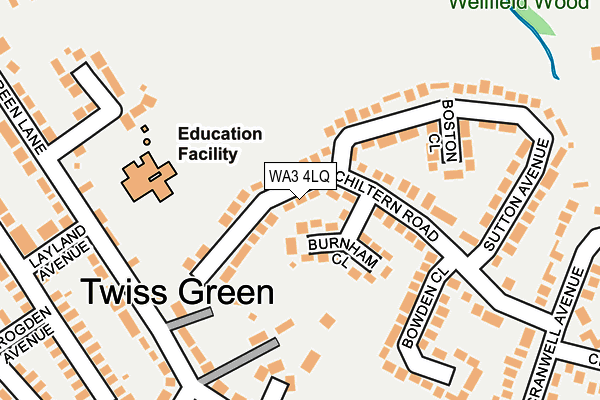 WA3 4LQ map - OS OpenMap – Local (Ordnance Survey) WA3 4LQ map - OS OpenMap – Local (Ordnance Survey)