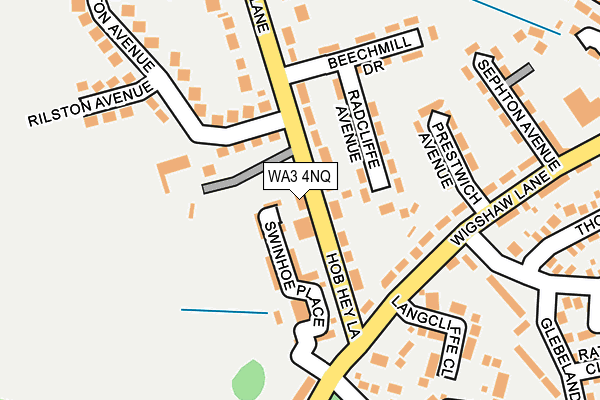 WA3 4NQ map - OS OpenMap – Local (Ordnance Survey) WA3 4NQ map - OS OpenMap – Local (Ordnance Survey)